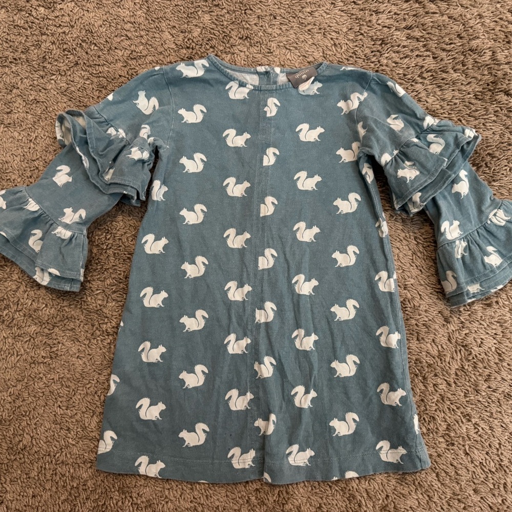 Vintage Kate Quinn Long Sleeve Ruffle Tunic Dress